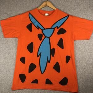 Vtg The Flintstones T Shirt Mens Size L Fred Flintstone Hanna- Barbera 90’s AOP